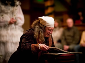 Shakespeareances Com Allison Glenzer As Scrooge In A Christmas Carol At Blackfriars Playhouse