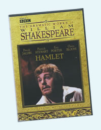 DVD cover with Derek Jacobi as Hamlet