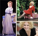 Montage of Beckman as Maria and Olivia, and her headshot