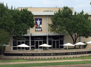 Photo of Arts Center with Texas Shakespeare Festival banner
