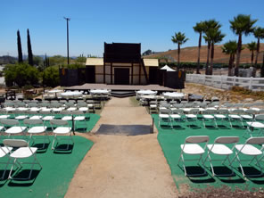 Photo of Shakespeare in the Vines stage looking from the front